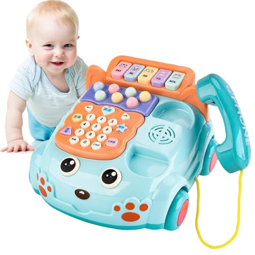 BommFu Telefonspielzeug Für Kinder | Lehrtelefon Für Kinder | Süßes Und Lustiges Rollenspiel-Telefon Für Kinder - Weihnachtsgeburtstagsgeschenke Für Jun-gen Und Mädchen von BommFu