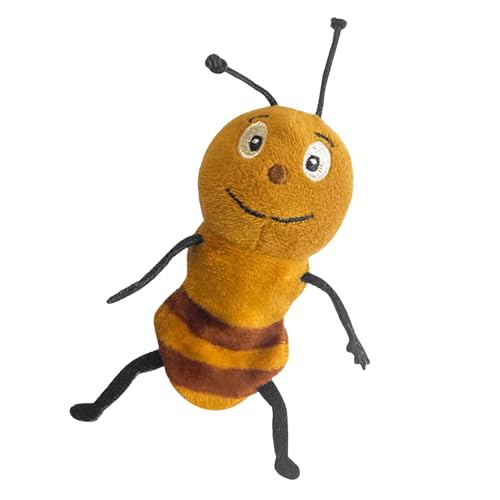 BommFu Tierpuppen realistisch, Tierhandpuppen | Weiche Ameisenpuppen - Niedliche Bienen-Fingerpuppen, weiche Plüsch-Raupen-Handpuppen für 1–3 Jahre alte Kleinkinder von BommFu