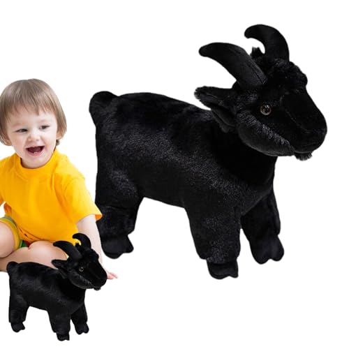 BommFu Ziege Plüschtier | Stofftier Ziege | Stoffkissen Tierpuppe | Realistische Ziege Plüsch Spielzeug Für Wilde Tiere - Geschenk Für Freunde Und Kinder Pelziges Stofftier Weiß, 11,8 Zoll 30 cm von BommFu