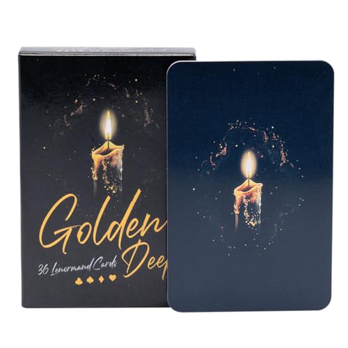 Tarot-Karten Für Anfänger | Fortune Golden Deep Lenormand Tarot Wahrsagungsdecks Oracle-Karten | Tarot-Geschenk Für Tarot-Liebhaber - Partygeschenk Für Familienabende Und Zusammenkünfte von BommFu