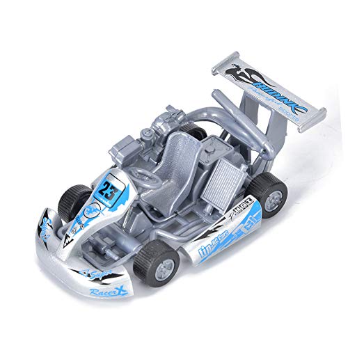 Bonbela 1:32 Maßstab Legierung Auto Modell High Go Kart Rennwagen Zurückziehen Spielzeug Modell Spielzeug (Silber) von Bonbela