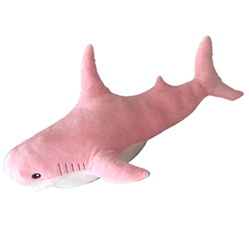 Bonbela 45cm Cartoon Hai Plüsch Tier Ozean Wassertiere Hai Puppe Kinder Plüsch Tier Spielzeug Geburtstags (Rosa) von Bonbela