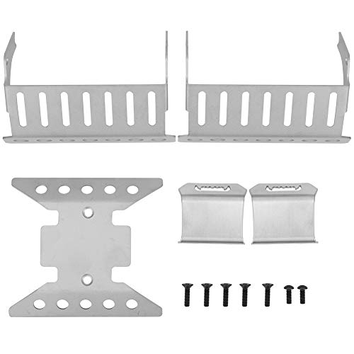 Bonbela 5 Stück/Set Achsschutzplatten aus Edelstahl, Untere Chassispanzerung für Axial SCX10 III AXI03007 RC Crawler von Bonbela