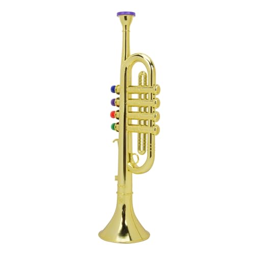 Bonbela Kid Trompete Golden Beschichtete Plastik Kinder Kinder Vorschulmusik Spielzeug Windinstrument von Bonbela