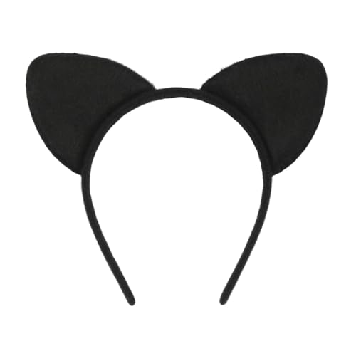 Bonbela Kostüm Haarreif Katzenohren Stirnband für Kinder Erwachsene Katzenkostüm Zubehör Tierohren Kostüm Haarreif für Fasching Karneval Motto Party Kostüm Accessoire (Katze) von Bonbela