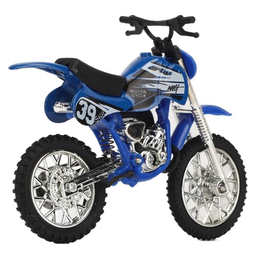 Bonbela Legierungs-Motorrad-Spielzeug-Ornament, Realistisches Druckguss-Motorrad-Spielzeug für Kinder, Weihnachten (Blau) von Bonbela