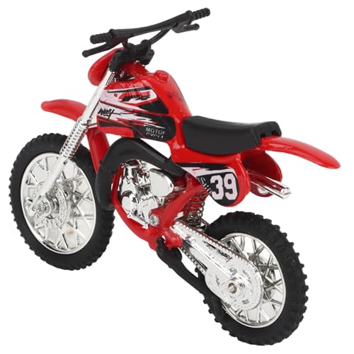 Bonbela Legierungs-Motorrad-Spielzeug-Ornament, Realistisches Druckguss-Motorrad-Spielzeug für Kinder, Weihnachten (Rot) von Bonbela