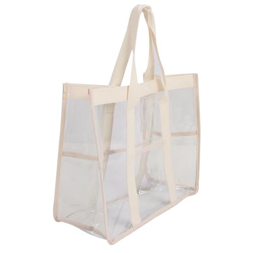 Bonbela Mesh-Strandspielzeugtasche, Große Kapazität, Transparent, Stilvoll, Wasserdicht, Tragbar, Reise-Strandtasche den Außenbereich von Bonbela