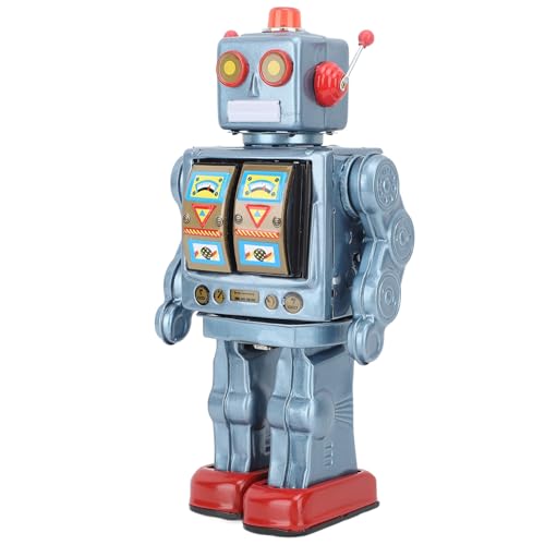 Bonbela Metallblech-Roboterspielzeug, Retro-elektrische Rotierende Figuren, Modell, Erwachsenenkollektion, Kindergeschenk (Blau) von Bonbela