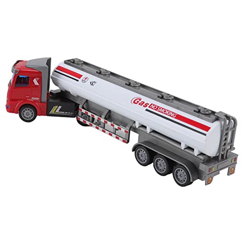 Bonbela Pull Back Truck Modell 1/48, Halbmontiert, Robust, Pädagogisch Interessante, Baufahrzeug-Spielzeug (Flachkopf-Öltanker zum Zurückziehen) von Bonbela