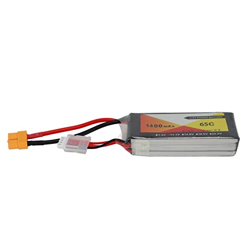 Bonbela RC Lipo Akku 11,1 V 1400 MAh 3S 65C Hohe Kapazität mit XT60-Anschluss für RC-Modellautos von Bonbela