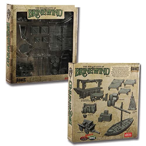 Piraten-Stadt von Brinewind in Box, Zubehör, Miniaturen, 25 mm, heroische Skala Figur Bones Black von REAPER MINIATURES