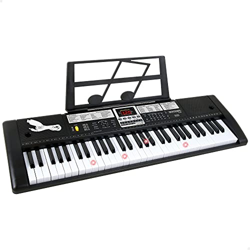 BONTEMPI 46959 Elektrisches Klavier mit Ständer, Ständer und 61 Noten für Kinder / Kinderklavier / Musikinstrumente für Kinder / Musikinstrumente / Musiktastaturen von Bontempi