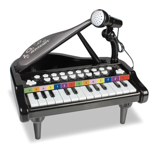 Bontempi 10 2010 MiniHarmony-Elektronisches Klavier mit 24 Tasten für eine perfekte musikalische Erkundung, 280x270x230 mm, Schwarz von Bontempi