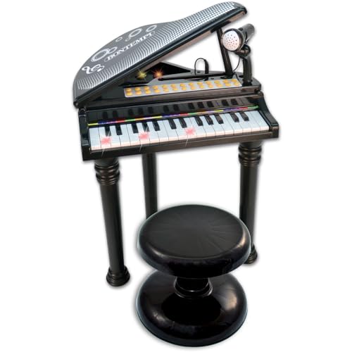 Bontempi 10 3000 3000-Elektronische Flügel mit Mikrofon, Füße und Hocker, schwarz, 55 x 50 x 35 cm von Bontempi