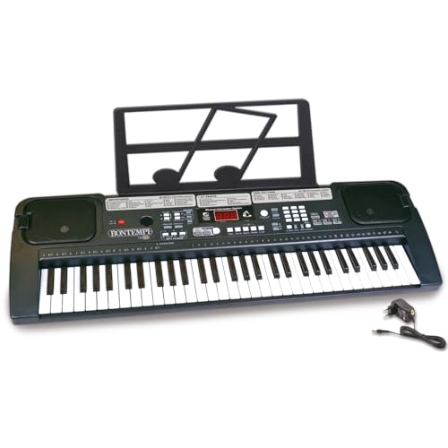 Bontempi 16 6110 6110-Digitales Keyboard 61 Midi-Tasten (C-C), Mehrfarbig, 70 x 23 x 7 cm von Bontempi