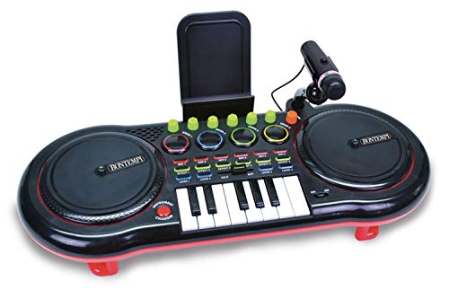 Bontempi 18 1000 Showtime Stage Microphone (2 Mics) GrooveMaster: DJ Mixer mit Mikrofon und MP3-Anschluss für angehende DJs, 535x230x220 mm, Mehrfarbig, 53.5 x 23 x 22 cm von Bontempi