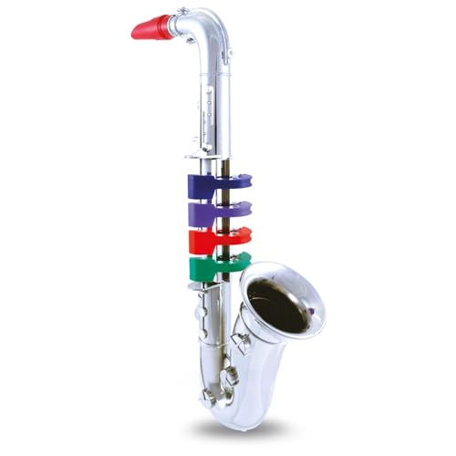 Bontempi 32 3931 Saxophon mit 4 farbigen Tasten/Noten, rot, 39 cm von Bontempi