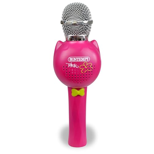 Bontempi | SonicLink Mic - Drahtloses Mikrofon mit Karaoke-Funktion und Sprachwechsel, Pink, 24,9x8,4x7,4 cm von Bontempi