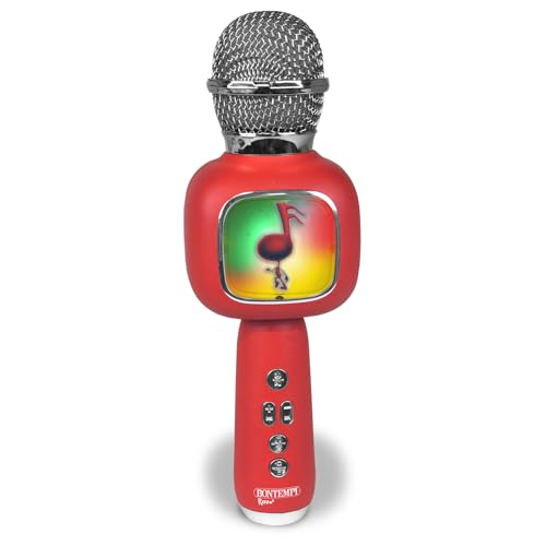 Bontempi | StarSync Karaoke - Kabelloses Karaoke Mikrofon mit TWS und Stimmwechsler für unbegrenzte Karaoke, 23,4x7,9x7,4 cm von Bontempi