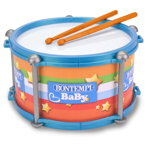 Bontempi | BabyBeat: Spielzeugtrommel mit doppelter Membran für kleine Schlagzeuger, 245 x 245 x 135 mm von Bontempi