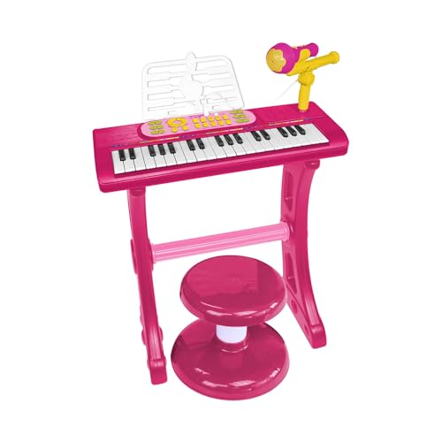 Bontempi MiniKeyFun - Tastiera Giocattolo hat 37 Tasti per Piccoli Musicisti Con Microfono, Sgabello und Leggio, Blu e Rosso, 59,9 x 42,9 x 11,9 cm von Bontempi