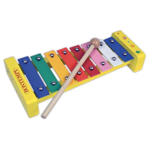 Bontempi | RainbowChimes: Xylophon mit 8 farbigen metallischen Noten für funkelnde Melodien, 240x110x45 mm von Bontempi