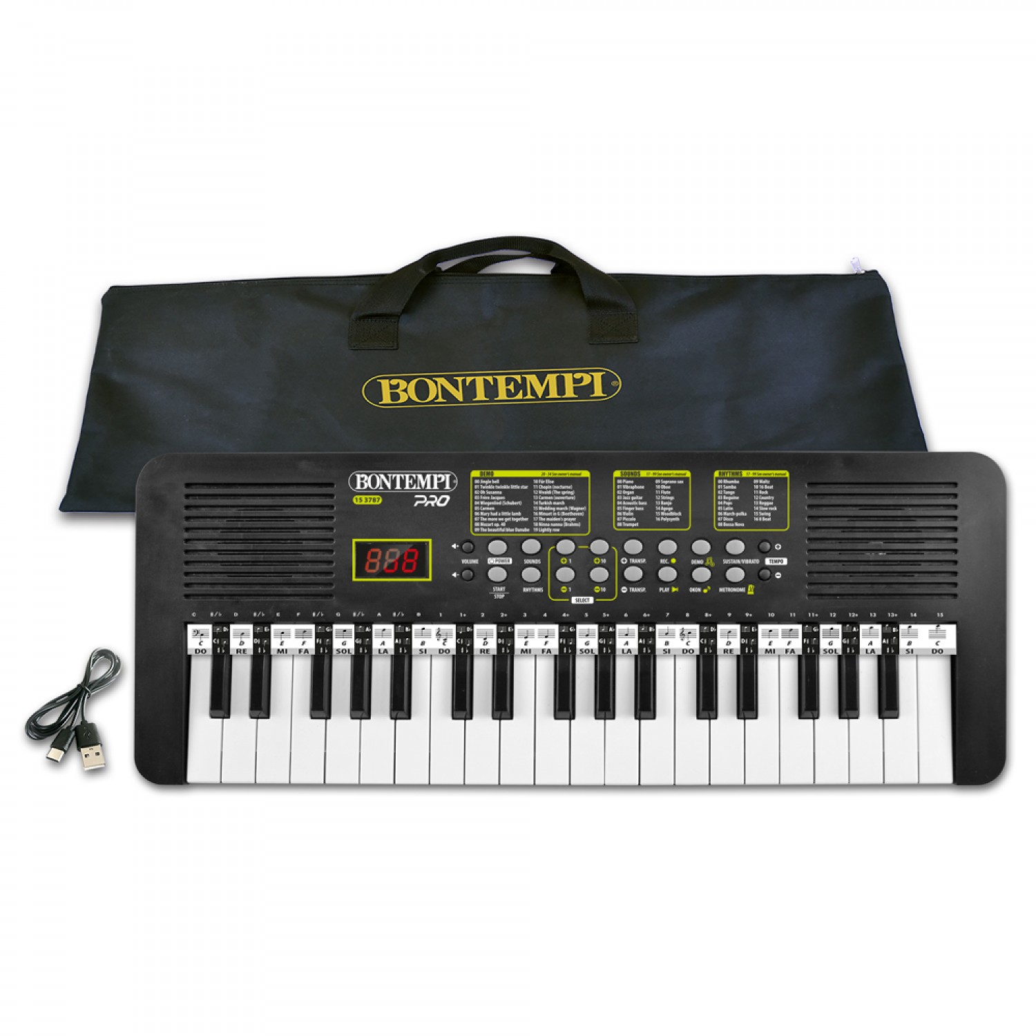Bontempi elektronische 49-Tasten-Tastatur mit USB-OUTLET-Kabel Bontempi elektronische 49-Tasten-Tastatur mit USB-OUTLET-Kabel von Bontempi