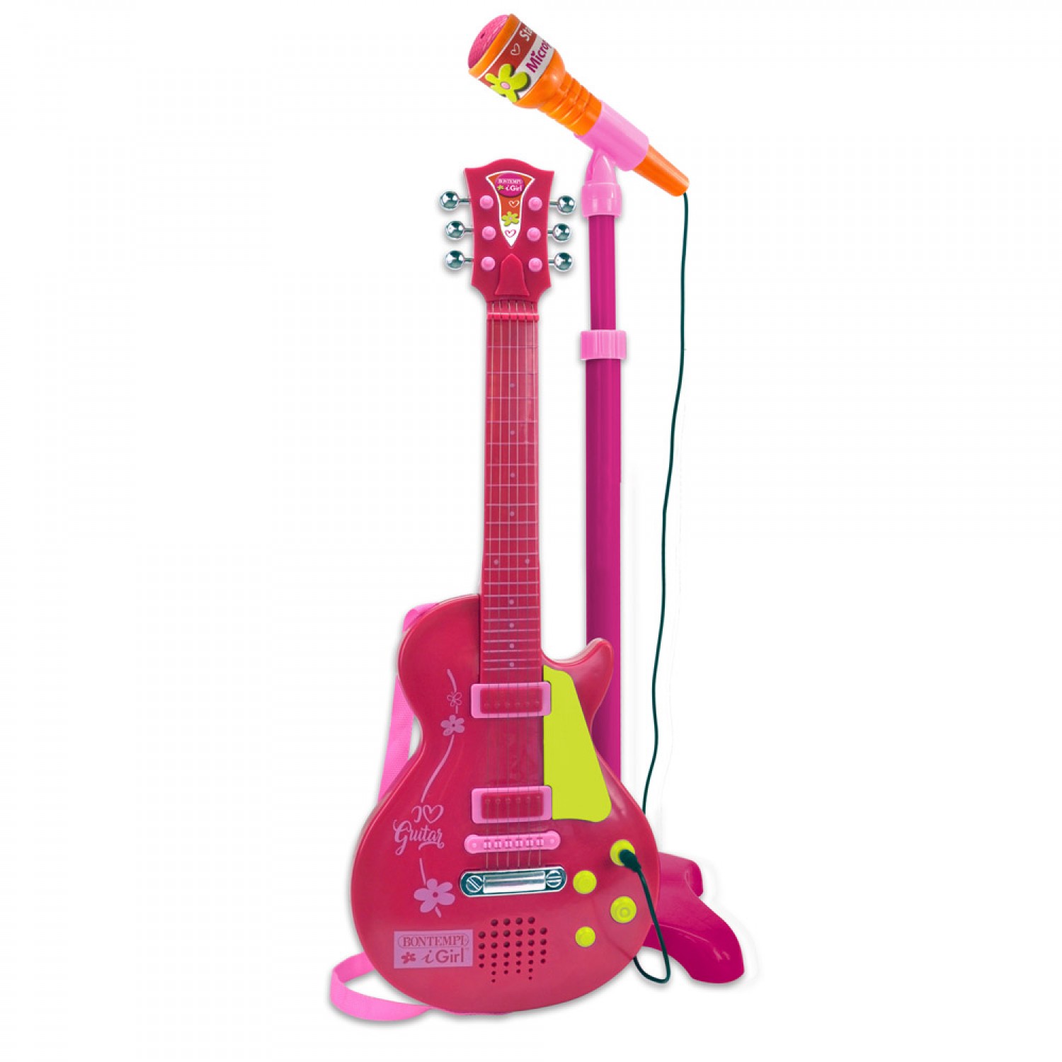 E-Gitarre mit Bontempi iGirl Rock Mikrofon von Bontempi