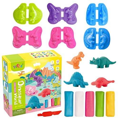 Booaee Knete Zubehör Knetwerkzeug Set, 12 Stück Dinosaurier Plastilin Werkzeuge, Knete Zubehör, Knetspielzeug, DIY Knetwerkzeug Dinosaurier Plastilin Werkzeuge für Jungen und Mädchen von Booaee