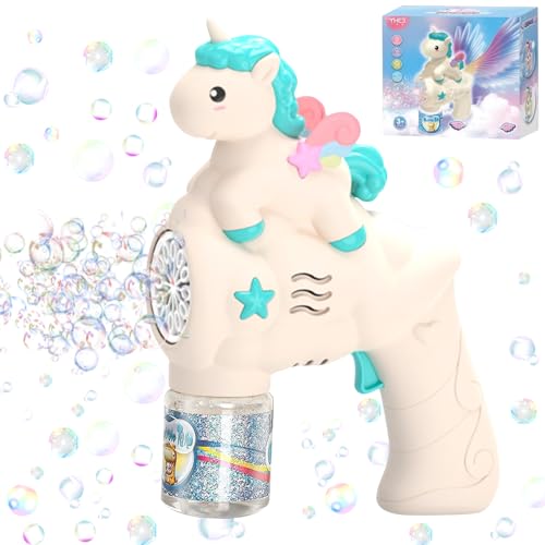 Bubble Gun,Elektrische Seifenblasenmaschine Seifenblasenpistole Kinder Seifenblasen Set Bubble Machine Gun für Kinder,Tragbares Seifenblasenmaschine Seifenblasenpistole Kinder Automatic Bubble Gun (A) von Booaee