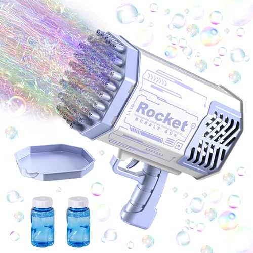 Seifenblasenpistole Kinder, Gatling Bubble Machine,69 Löcher Seifenblasen Pistole, Seifenblasenmaschinen,Automatischer Seifenblasenpistole,Coole Sachen für Kinder für Outdoor Party Hochzeit Geburtstag von Booaee