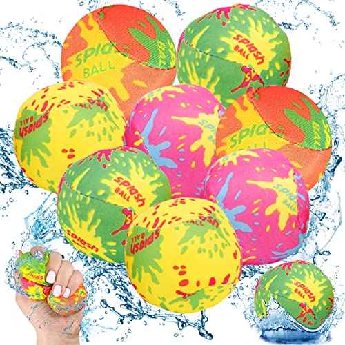 Wasserbomben Bälle, Splash Ball Set, Wasserbomben Set Splash Bälle, Wiederverwendbare Wasserballons Bomben, Baumwoll Wasserbälle, Plüschbälle Wasser Waterbomb für Kinder Ein Spiel (A) von Booaee