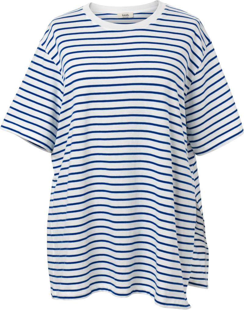 Boob Oversized T-Shirt mit Schlitz, Stripe White/Blue, M-L von Boob