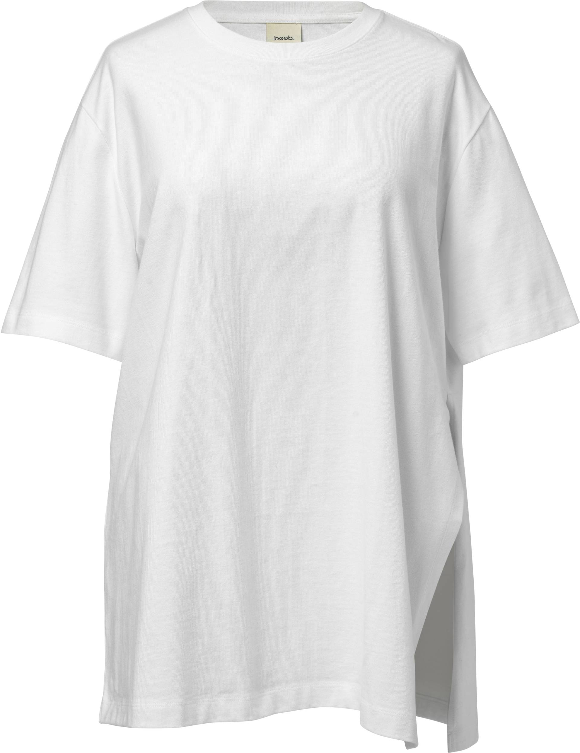 Boob Oversized T-Shirt mit Schlitz, White, M-L von Boob