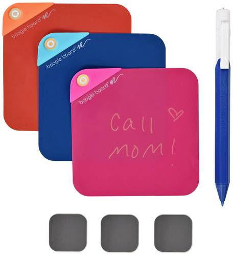 Boogie Board VersaNotes™ Starter Pack Digitale Notiz-Blätter 10 x 10cm Blau, Rot, Orange von Boogie Board