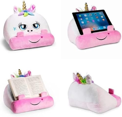 Bookmonster Einhorn | Lesekissen für Bücher und Tablets | Buchständer | Tablethalter | Lesehillfe | Deutsche Ausgabe: Kuschelig und formstabil - mit Seitenhalter und Tasche von Bookchair