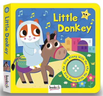 Bookoli Little Donkey Sing Along With Me Sound Board Book | Musikalisches Klangbuch für Kleinkinder | Kinderreime | Alter 18 Monate bis 4 Jahre von Bookoli