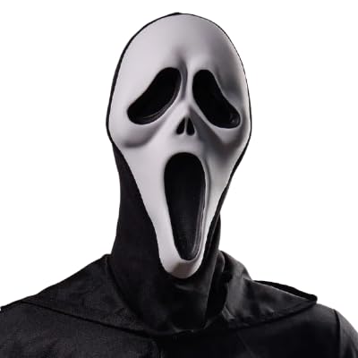 Boolavard Halloween Scream Maske, Ghostface Maske Scream Kostüm, Horror Kostüm Gruselige Gruselige Geister Gesichtsmaske von Boolavard