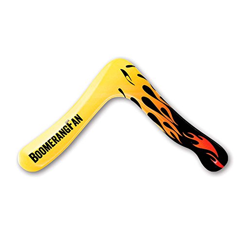 BoomerangFan Boomerang 35,5 cm Rechts Fire Boomerang - Holz - Geeignet für Anfänger Spieler - Empfohlen für 12+ Jahre Kinder - Auswurfweite 25 Meter von BoomerangFan