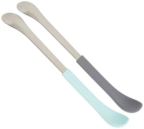 Boon B11410 SWAP Set, Mint, Silicone and Steel Toddlers, Dual-Ended Spoon, Self-Feeders, Suitable for Babies Aged 4 Months and Older von Boon