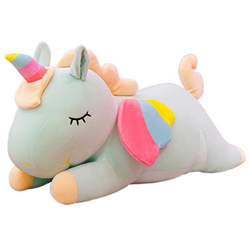 Boosns Plüsch Einhorn Spielzeug Einhornpuppe Regenbogen Pony Plüschtier Kinder Puppe, Puppe (Grün30cm) von Boosns