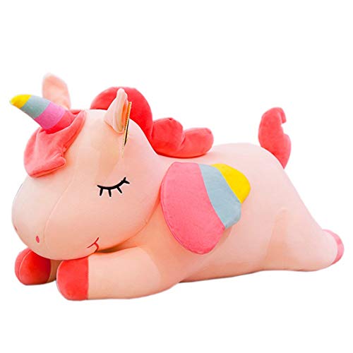 Boosns Plüsch Einhorn Spielzeug Einhornpuppe Regenbogen Pony Plüschtier Kinder Puppe, Puppe (Rosa30cm) von Boosns