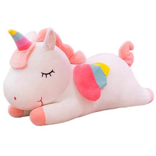 Boosns Plüsch Einhorn Spielzeug Einhornpuppe Regenbogen Pony Plüschtier Kinder Puppe, Puppe (Weiß30cm) von Boosns