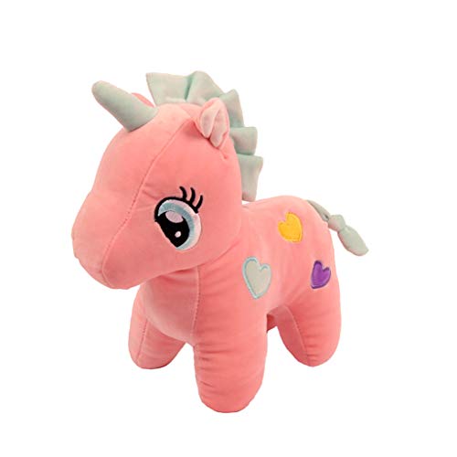 Boosns Schön Einhorn Plüschtiere Sanft Lenden Maskottchenpuppe Schlafpartner des Kindes (Rot, 30cm) von Boosns