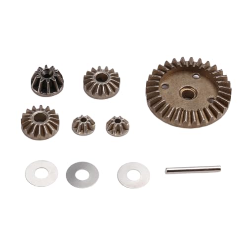 Booso 1/16 RC-Auto-Ersatzteile, Bearbeitetes Metall-Stirnrad und Differential-Ritzel und Differential-Zahnräder, Passend für HBX16890A (M16103) von Booso