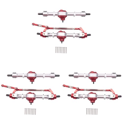 Booso 3X RC Auto Vorder- und Hinterachse Komplett für MN D90 D91 D96 D99S MN90 MN96 MN99 MN99S 1/12 RC Auto Upgrade Teile,Silber von Booso