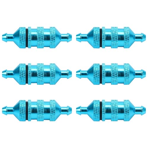 Booso 6X 1/8 1/10 RC Modell Auto Teile Kraftstoff Filter Nitro für 02156 94122 94188, Blau von Booso