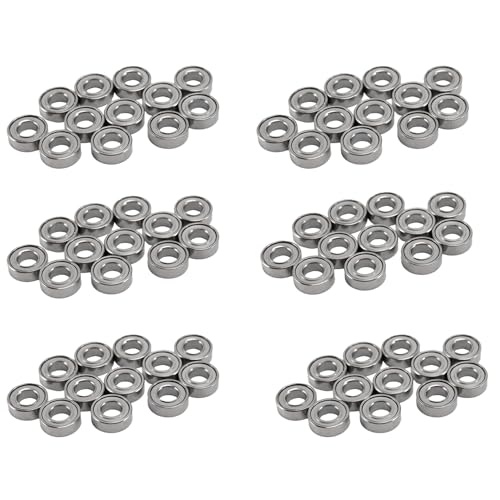 Booso 72 StüCk Stahl Lagerung 3X6X2Mm für C14 C24 C34 C44 MN D90 MN-90 MN99S RC Auto Teile Upgrade ZubehöR von Booso