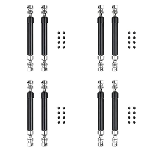 Booso 8 Stück CVD-Antriebswellen aus Metall, 110-160 mm für 1/10 Bohrmaschine, Axial SCX10 90046 Trx4, Schwarz von Booso